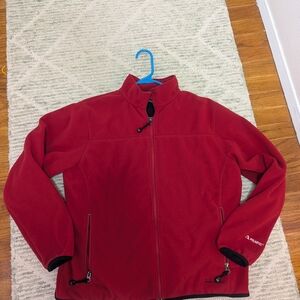 LL Bean Red Fleece Jacket